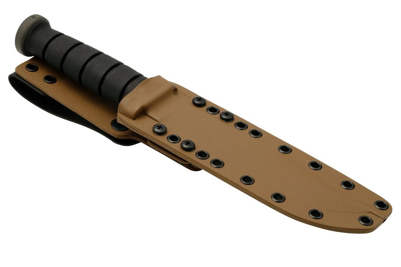 Spartan KA-BAR SB54 CPM MagnaCut, Flat Dark Earth, Kydex Sheath, vaststaand mes