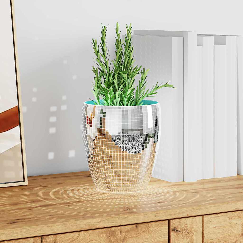 vidaXL Mozaïekspiegel Geometrisch 3 st Zilver 30 x 30 cm Glas