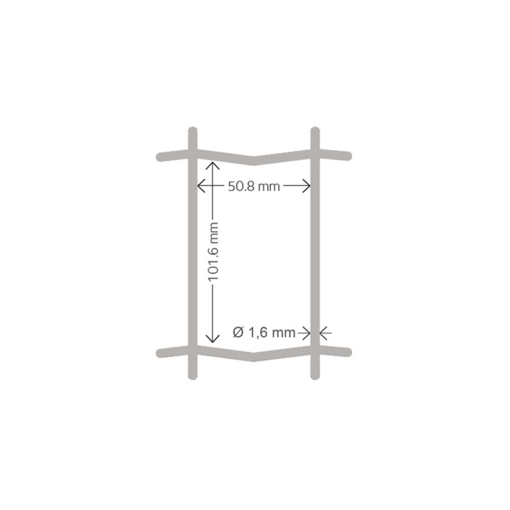 NETTINGGJERDE GALVANISERT H:120CM 25M/RULLE