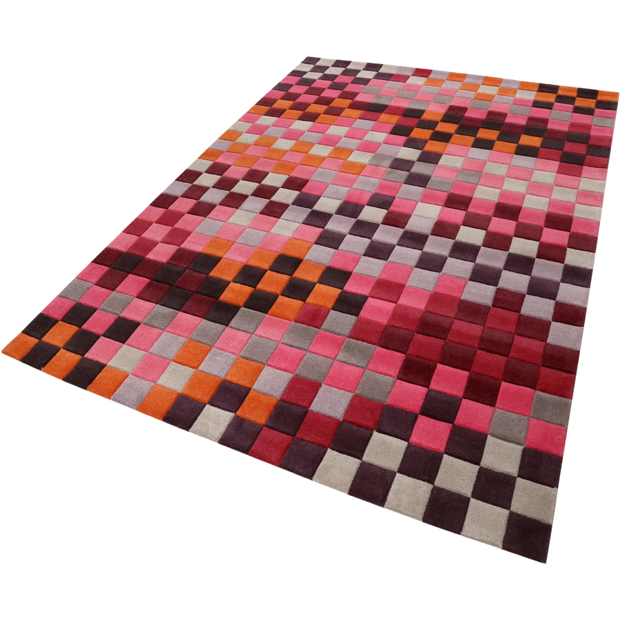 Esprit Kurzflorteppich Pixel rot