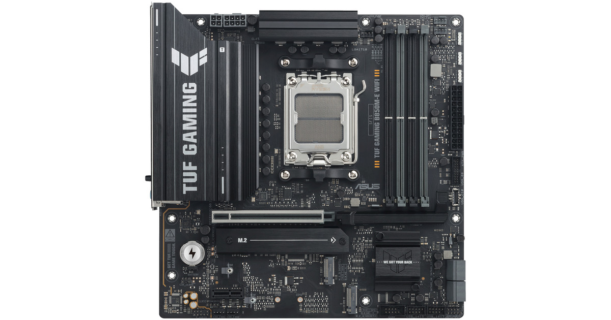 ASUSTUF Gaming B850M-E WIFI socket AM5 moederbord  (2.5 GbE-LAN, Wi-Fi 6E, BT, Sound, µATX)