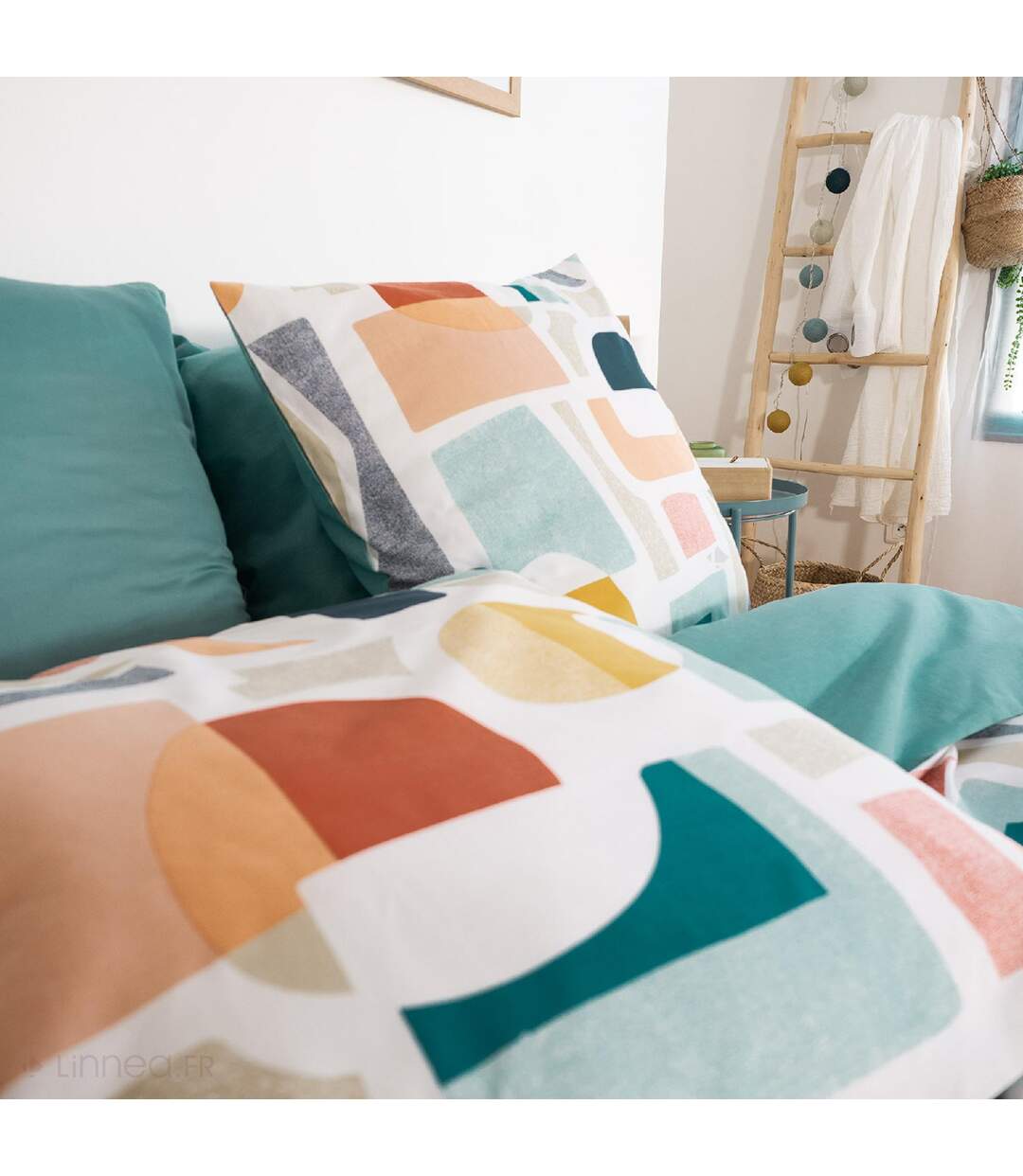 Parure de lit 240x220 cm mixte COLORS bleu