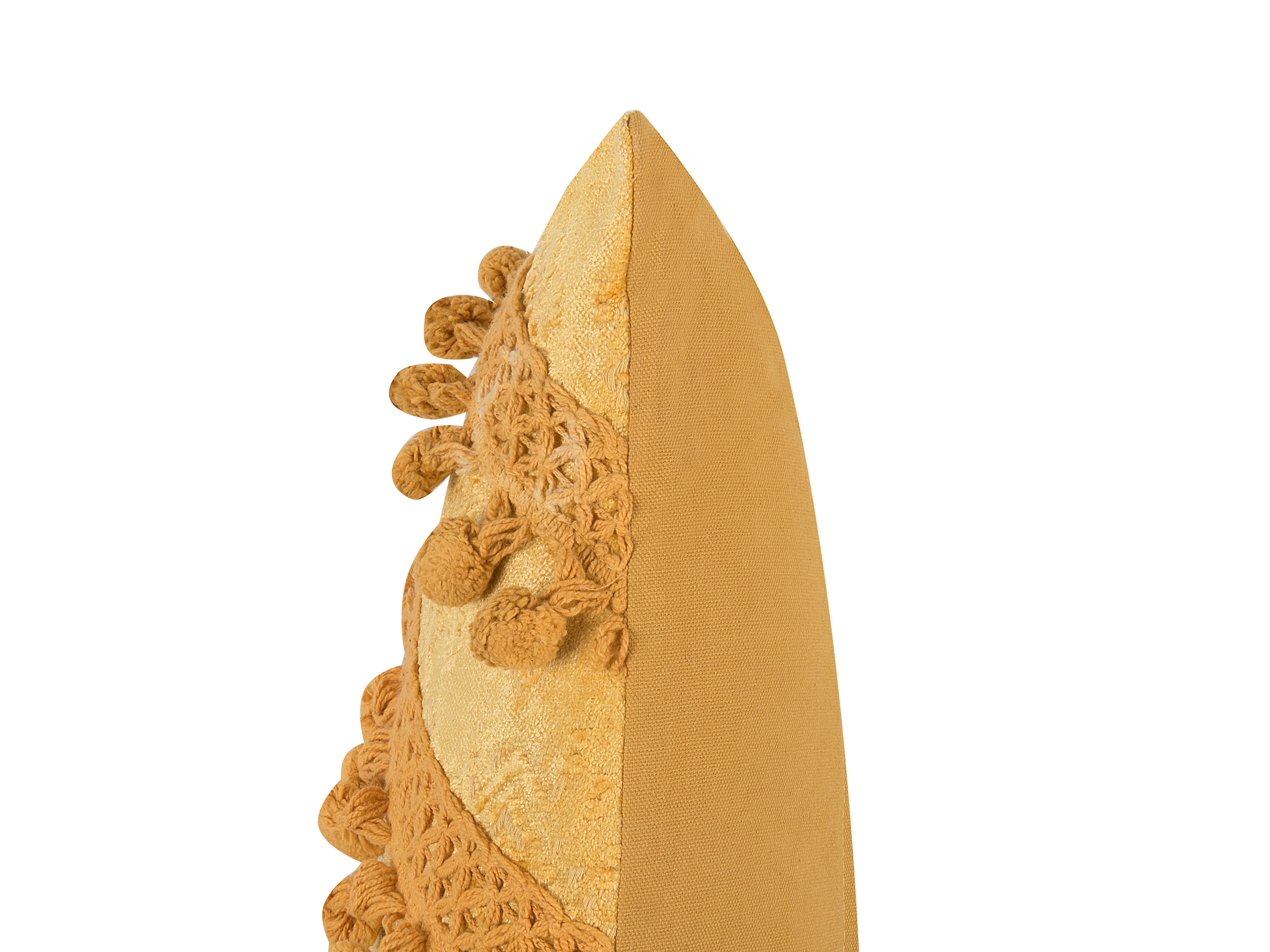 Sierkussen AYROOR 30 x 50 cm Mosterdgeel geometrisch patroon