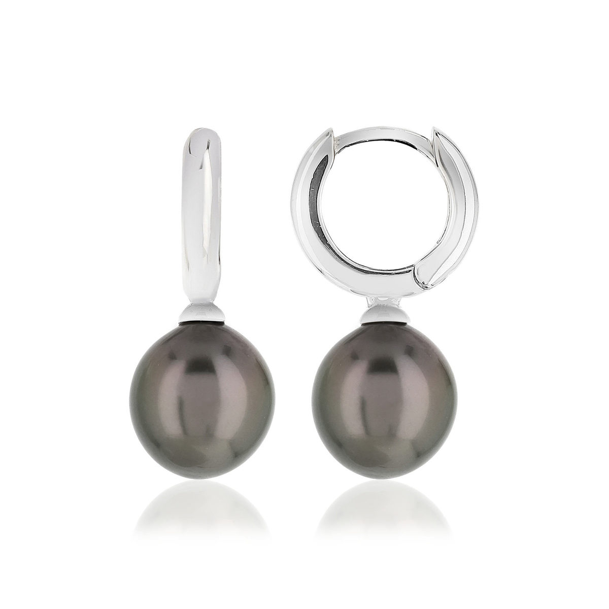 Boucles d'oreilles argent 925 pendants perles de culture de Tahiti