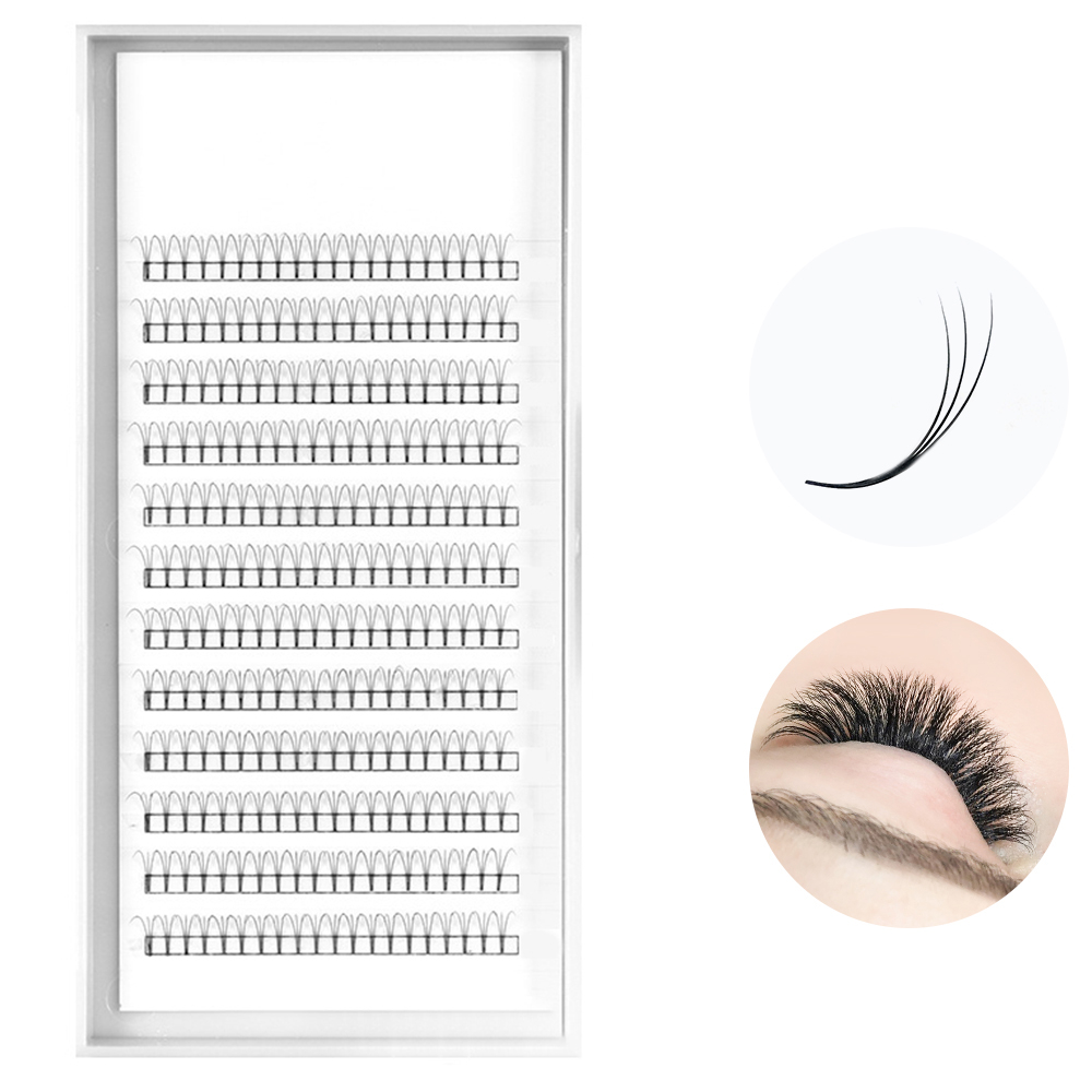 (240er Set) 0.7/8-15mm 3D Eyelashes Wimpern Extensions Feine C Curl Fächer Wimpern
