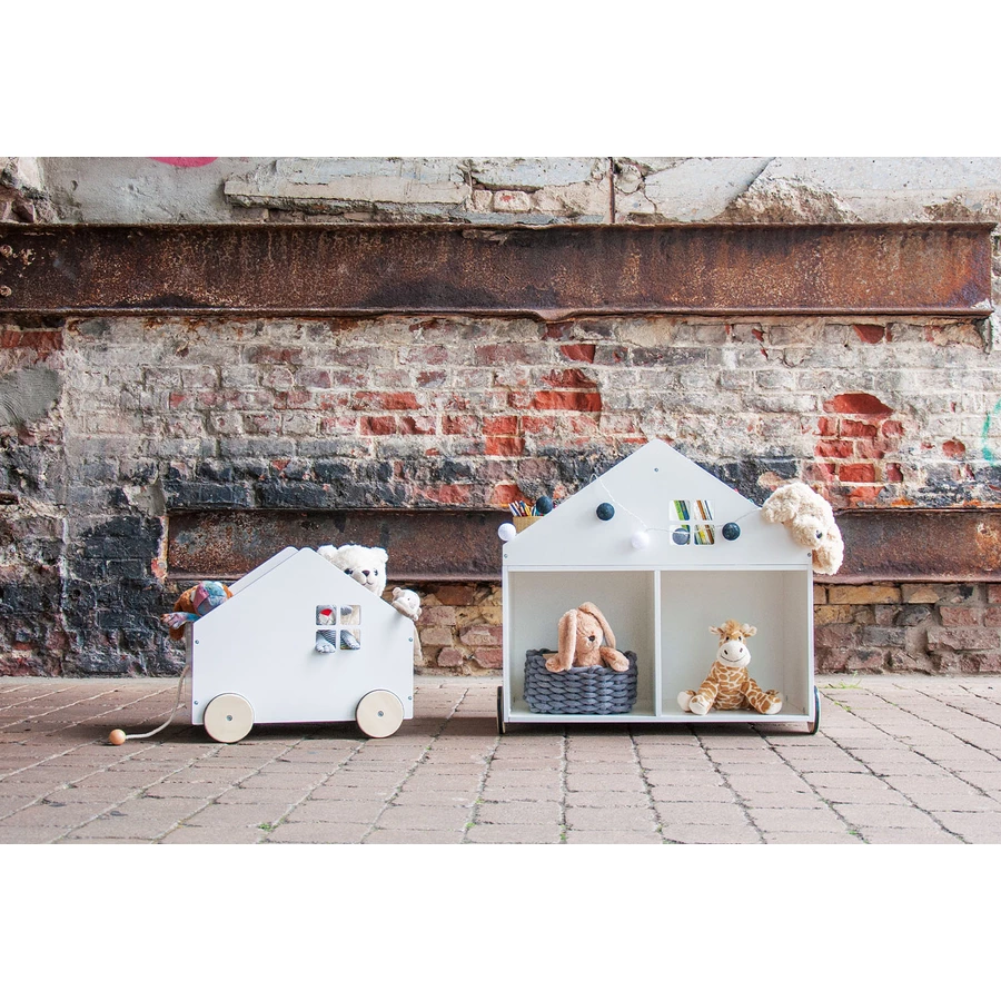 Pinolino Kinderbücherregal mit Rollen „Hus”, weiß
