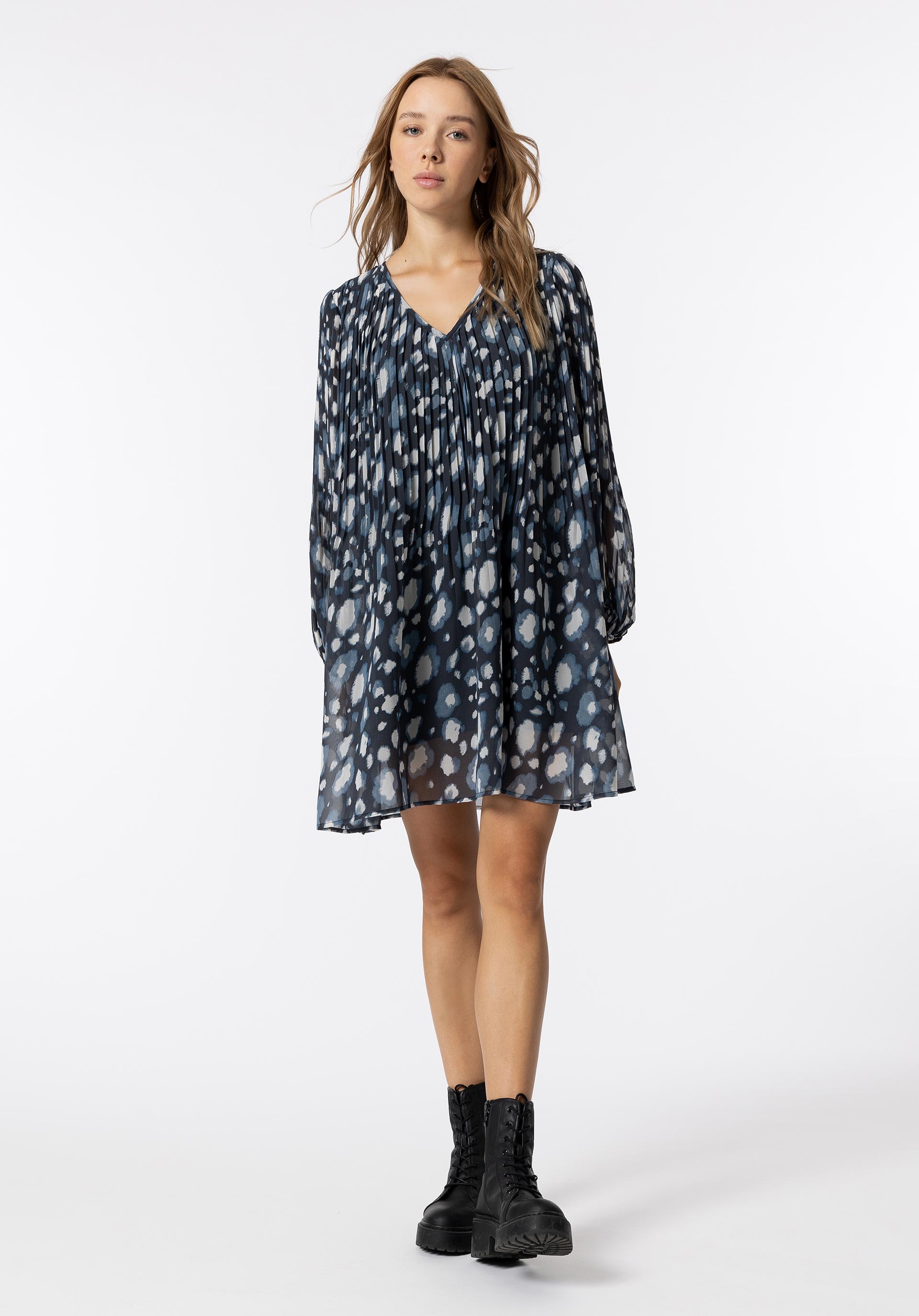Vestido Plissado Estampado
