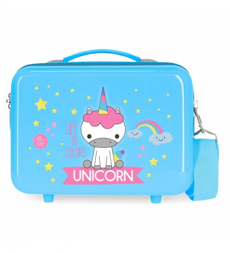 Roll Road Neceser ABS Roll Road Little Me Unicórnio Azul - 29x21x15cm -
