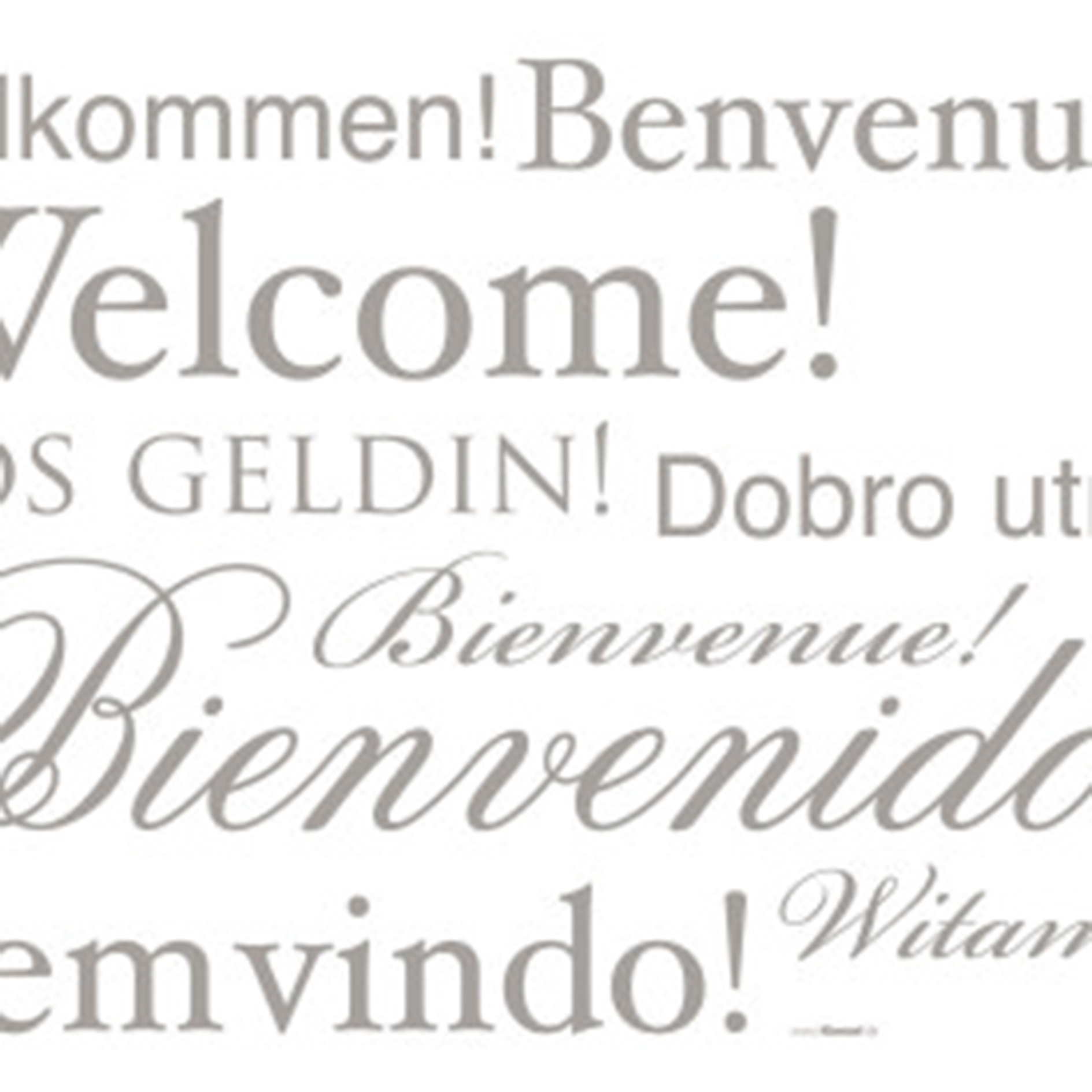 Wandtattoo WELCOME - grau - 50x70 cm