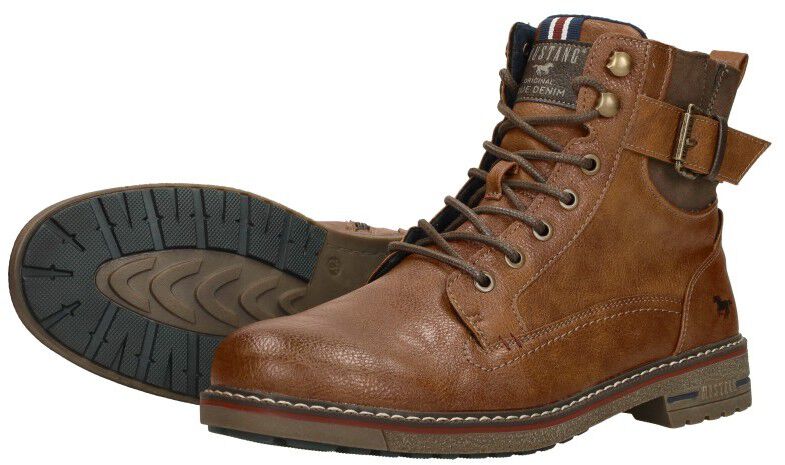 Mustang Veterschoenen Hoog cognac