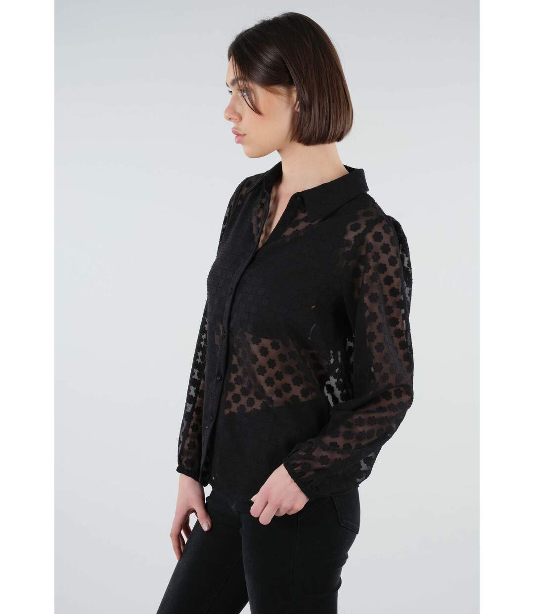 Chemise en voile plumetis INDIRA