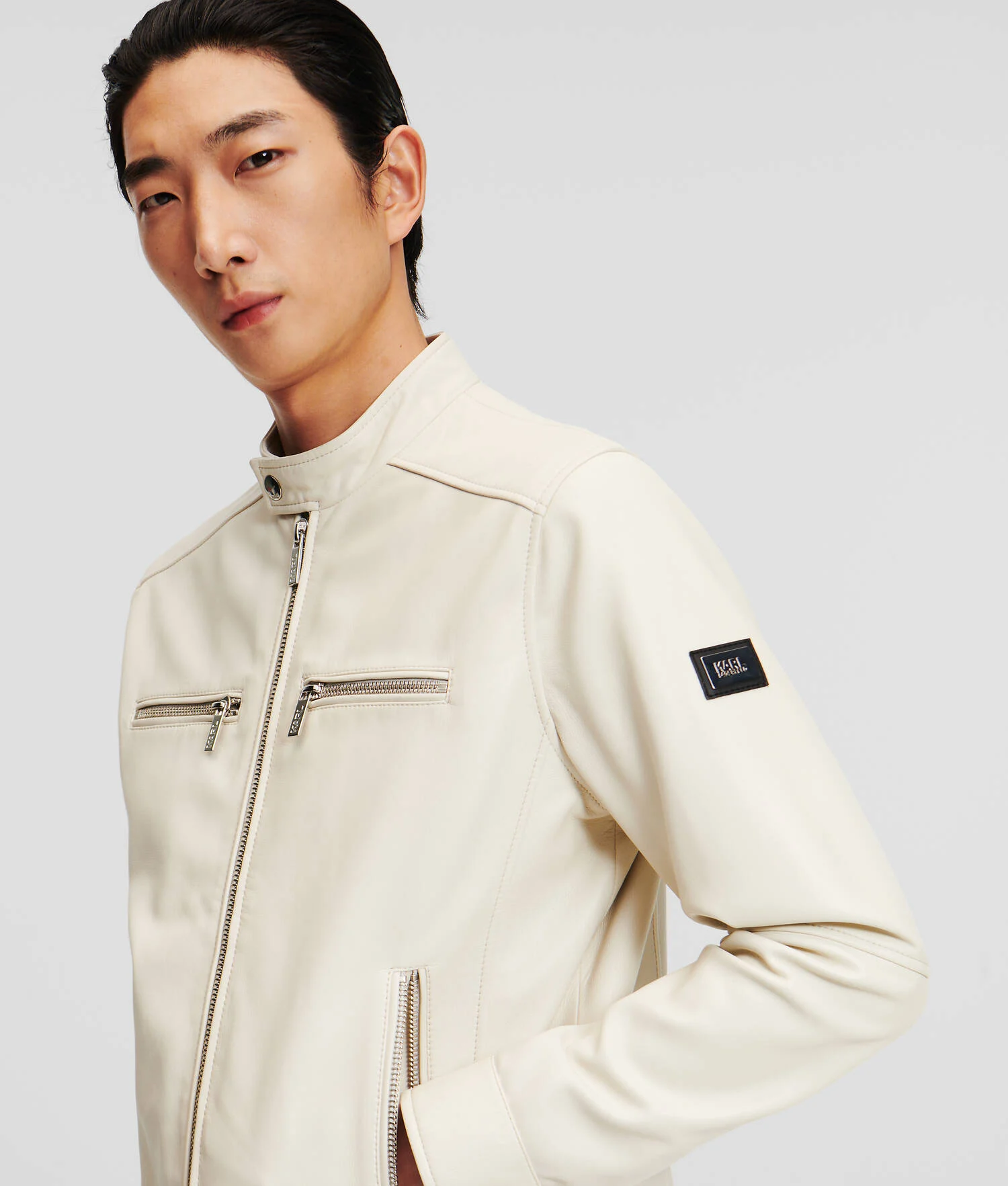 VESTE ZIPPÉE EN CUIR