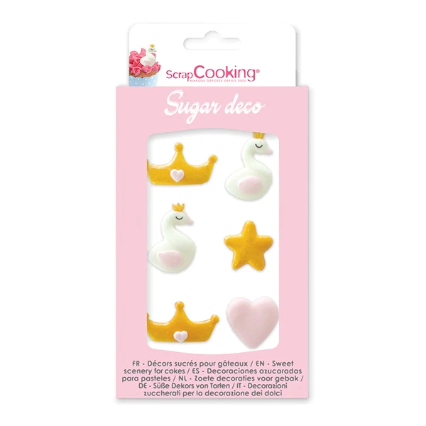 6 décorations Princesse en sucre Scrapcooking