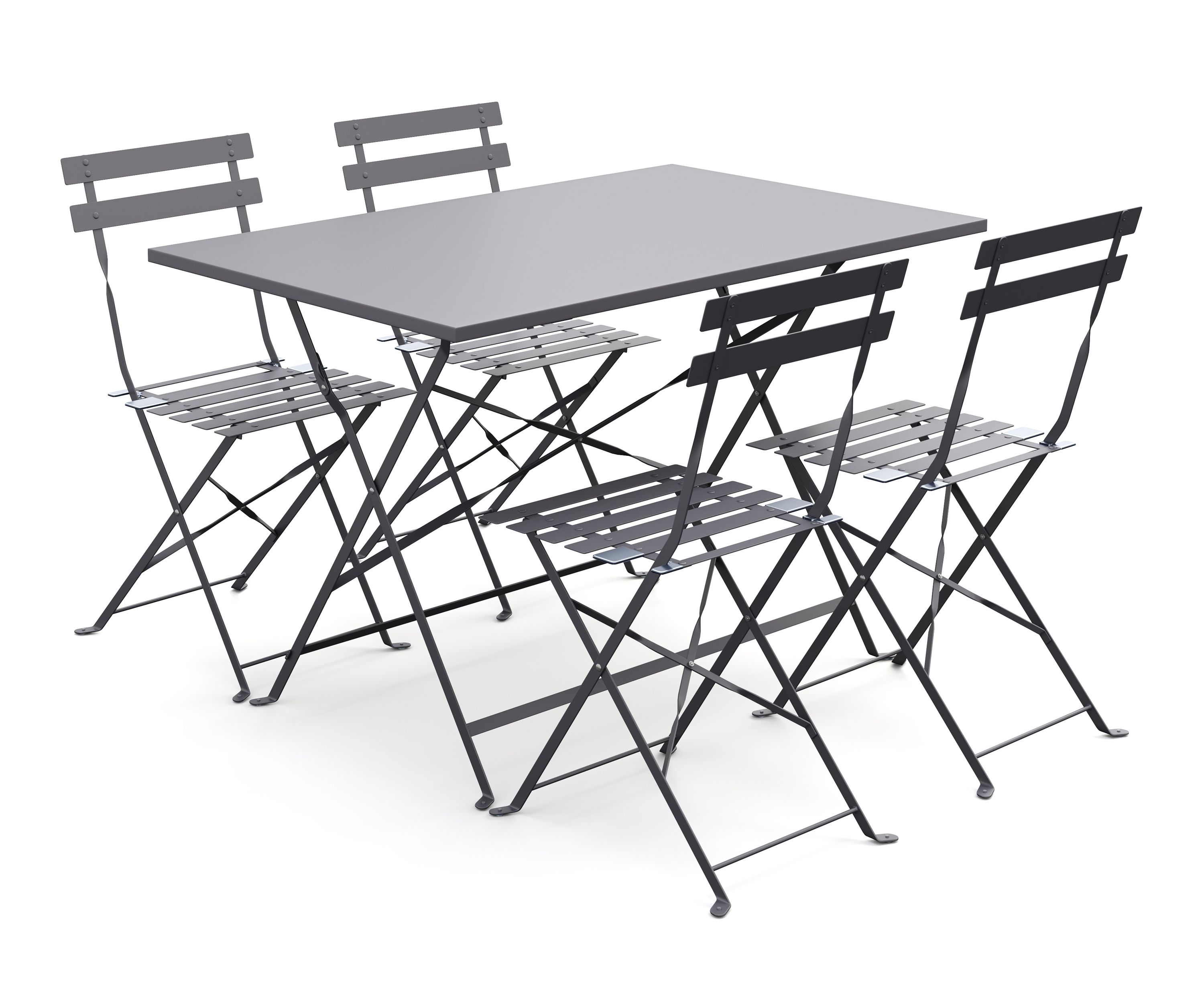 Bistroset 5-teilig grau
