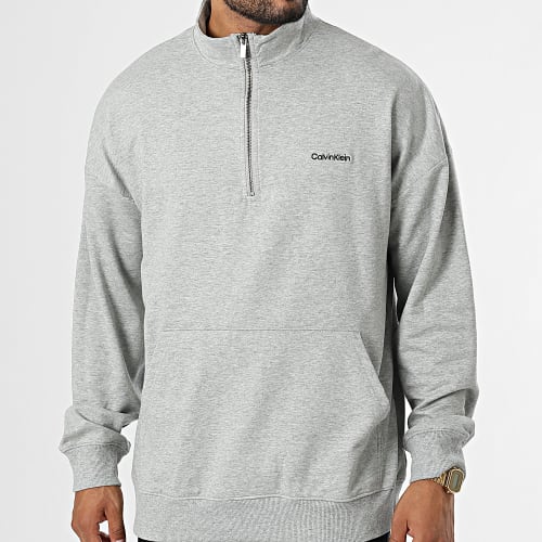 Sweat Col Zippé NM2299E Gris Chiné