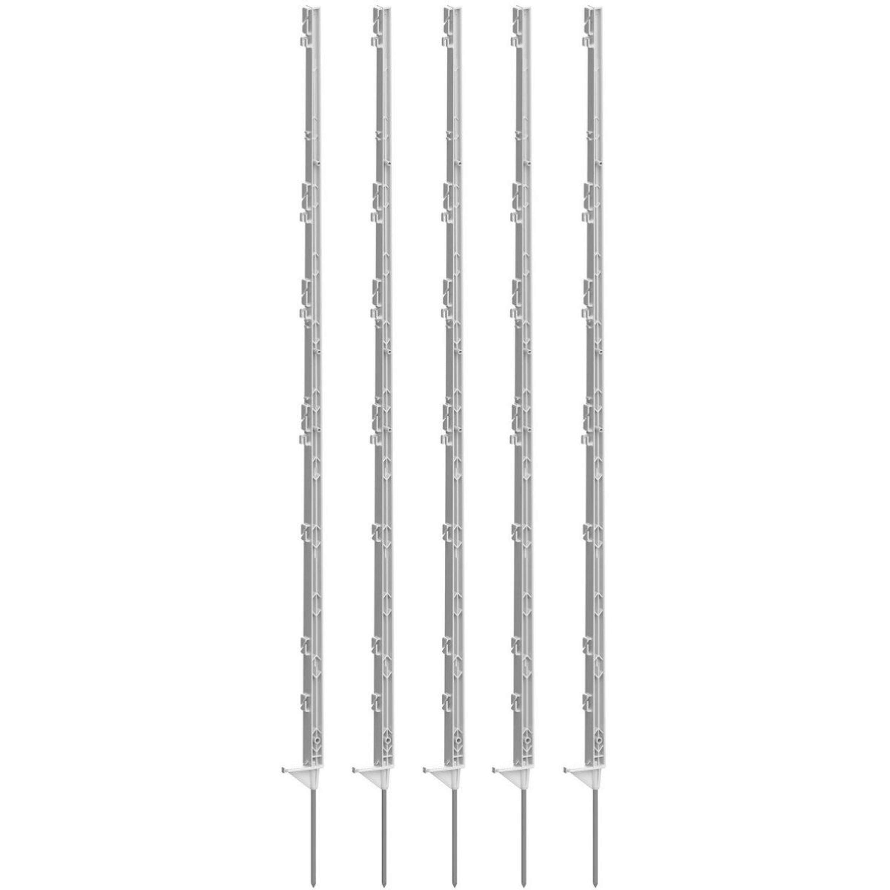 Agradi Power Kunststofpaal Classic Enkel 5 Stuks Wit