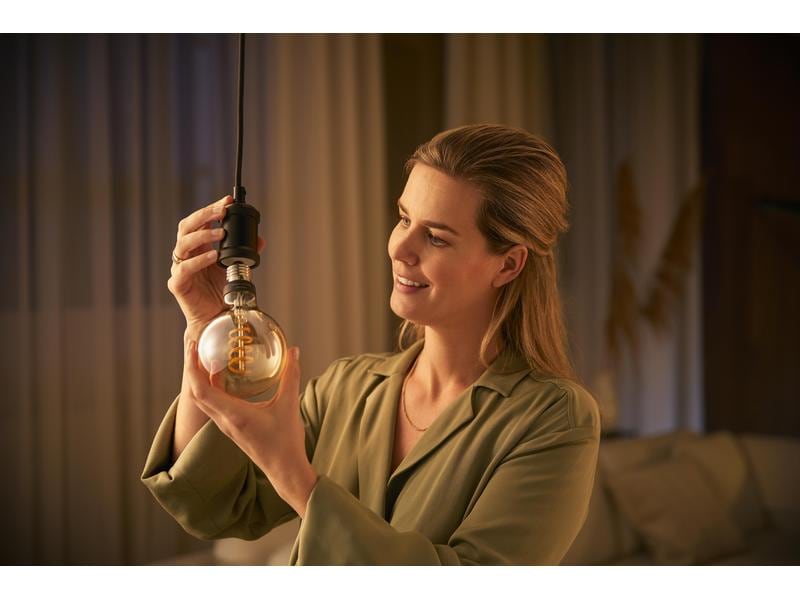 Philips Hue White Ambiance E27 Einzelpack Globe G93 Filamen Filamentleuchtmittel mit E27 Sockel