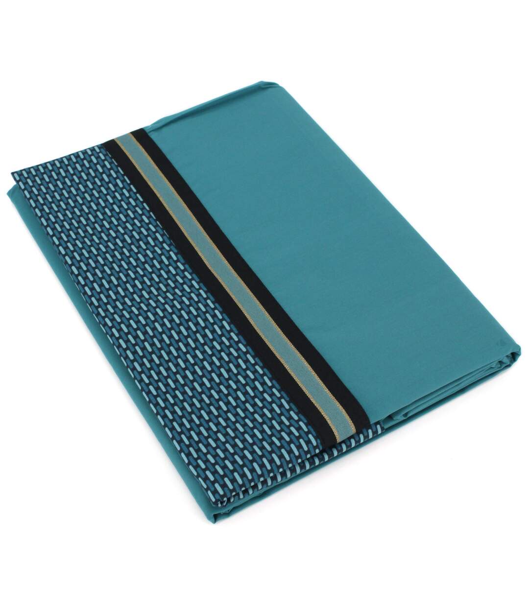 Drap plat 280x325 cm percale de coton GUSTAV vert Emeraude