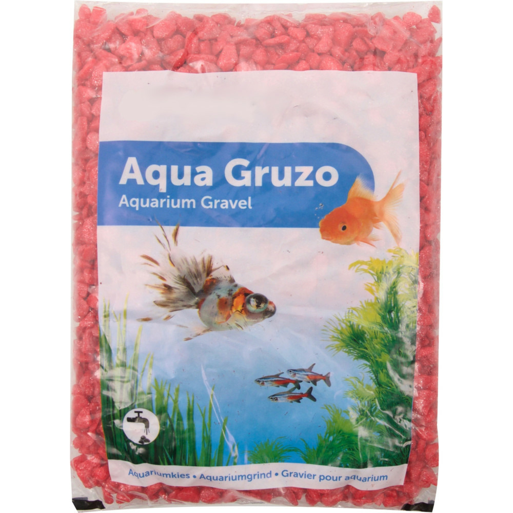 Gravier brillant néon rouge 1 kg aquarium