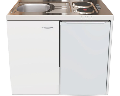 Flex Well Pantry Keuken Mini Keuken met Apparaten Wito 100 cm Wit Mat Gedemonteerd Omkeerbaar Versie