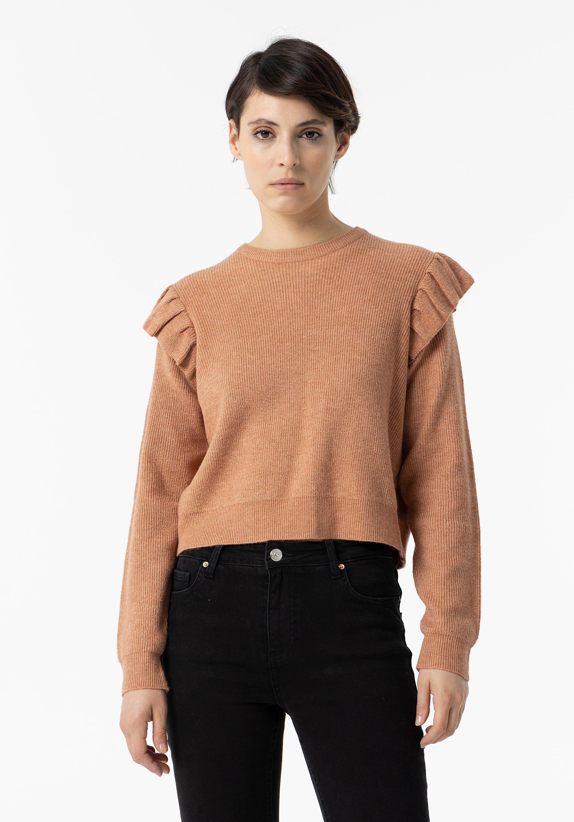 Camisola de Malha com Folhos