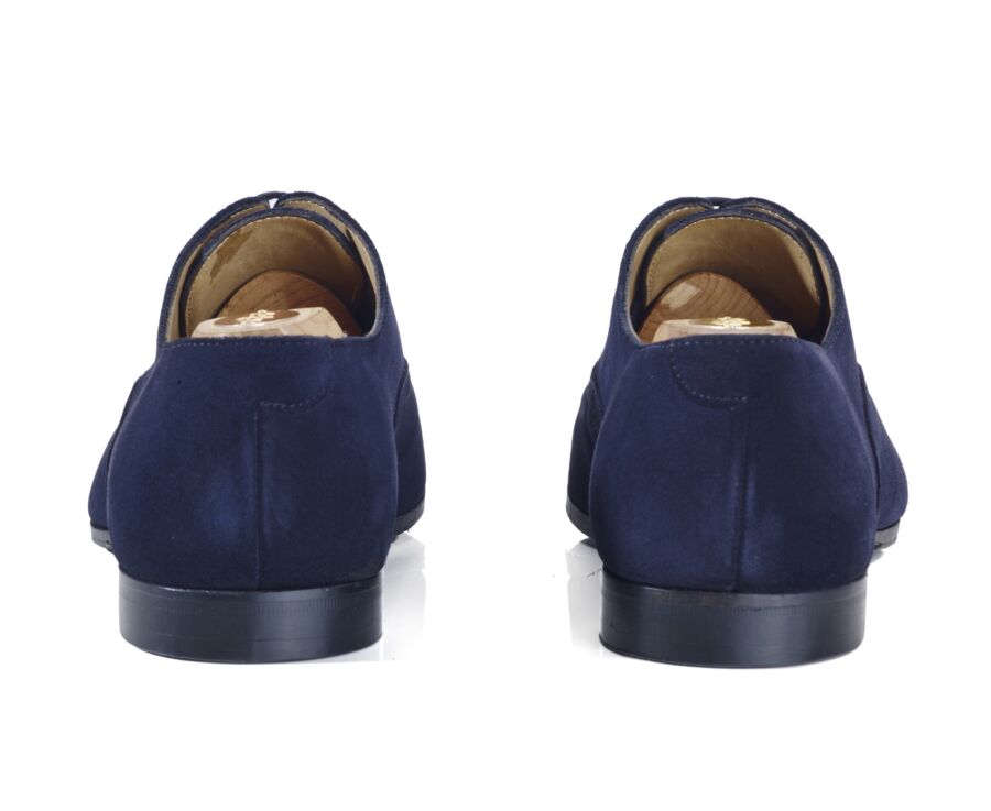 Richelieu homme velours marine semelle cuir avec patin - STRESA PATIN
