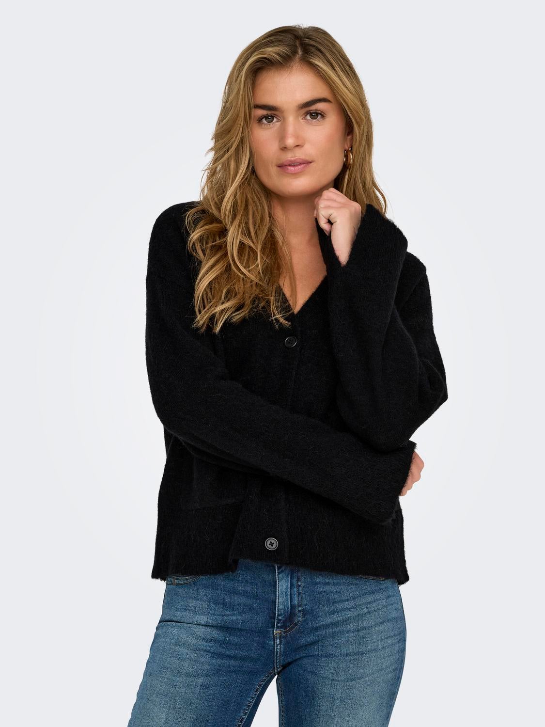 ONLALLISON Strickjacke Black
