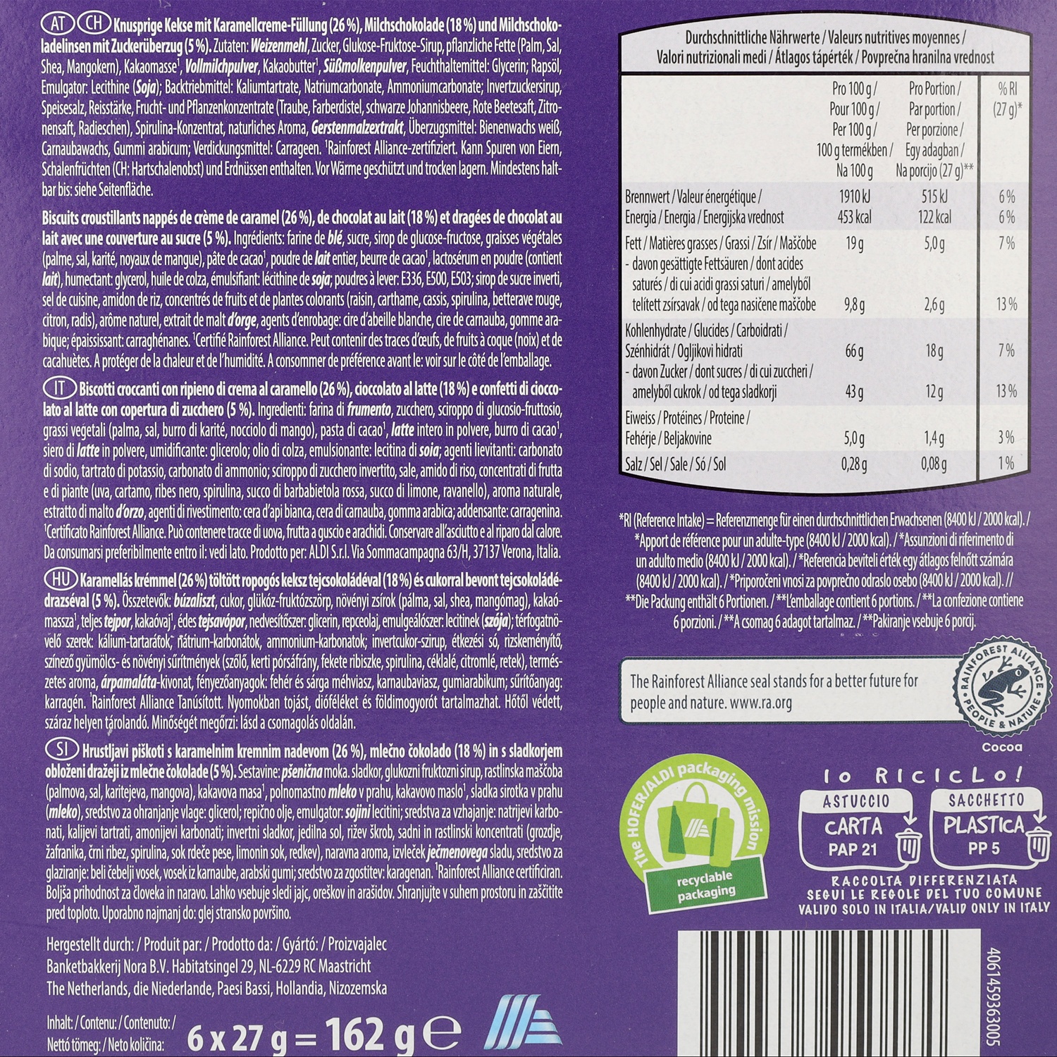 FINEST BAKERY Gebäckriegel, Disco 6 x 27 g