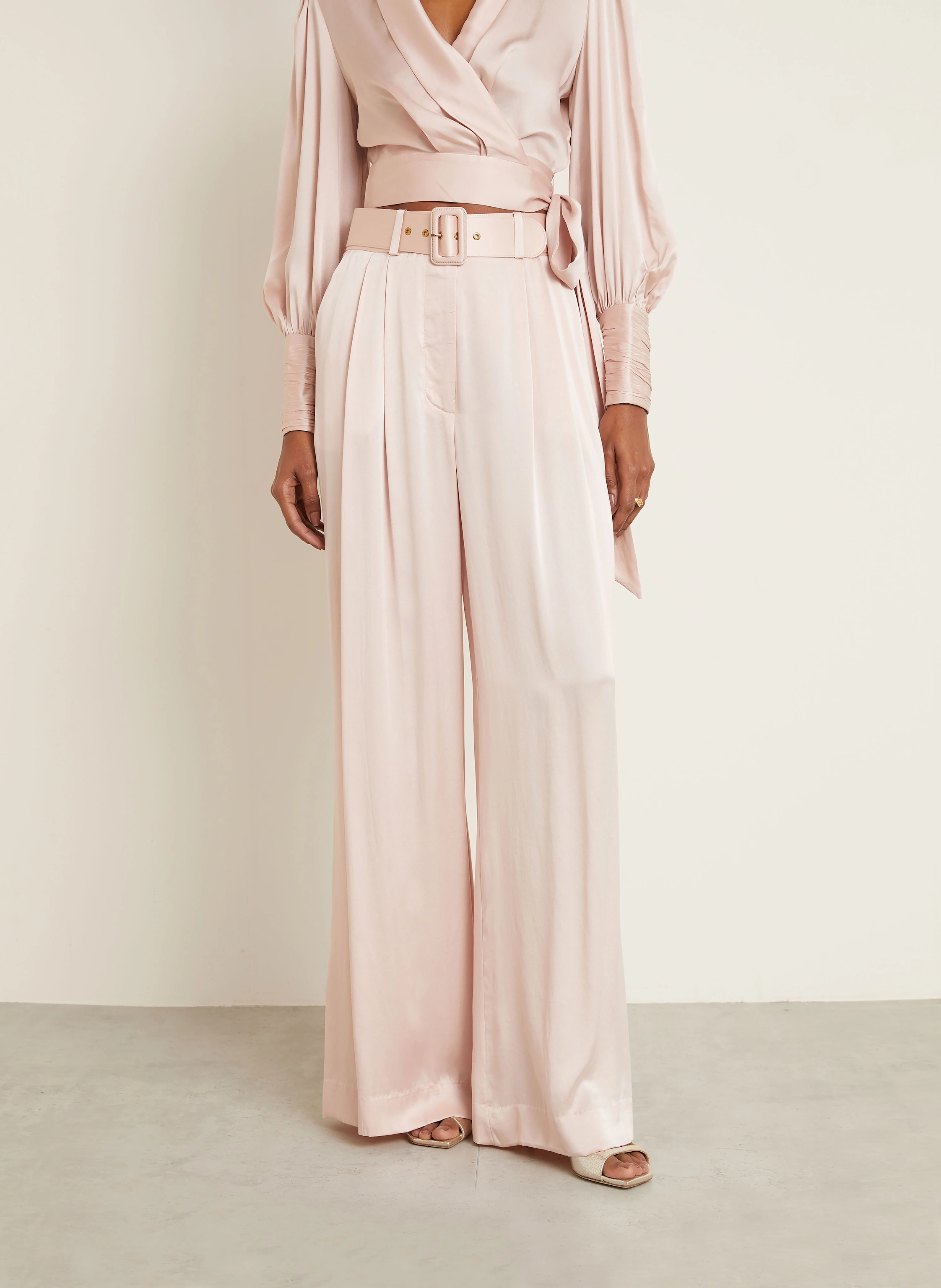 ZIMMERMANN Satin-Marlenehose aus Seide