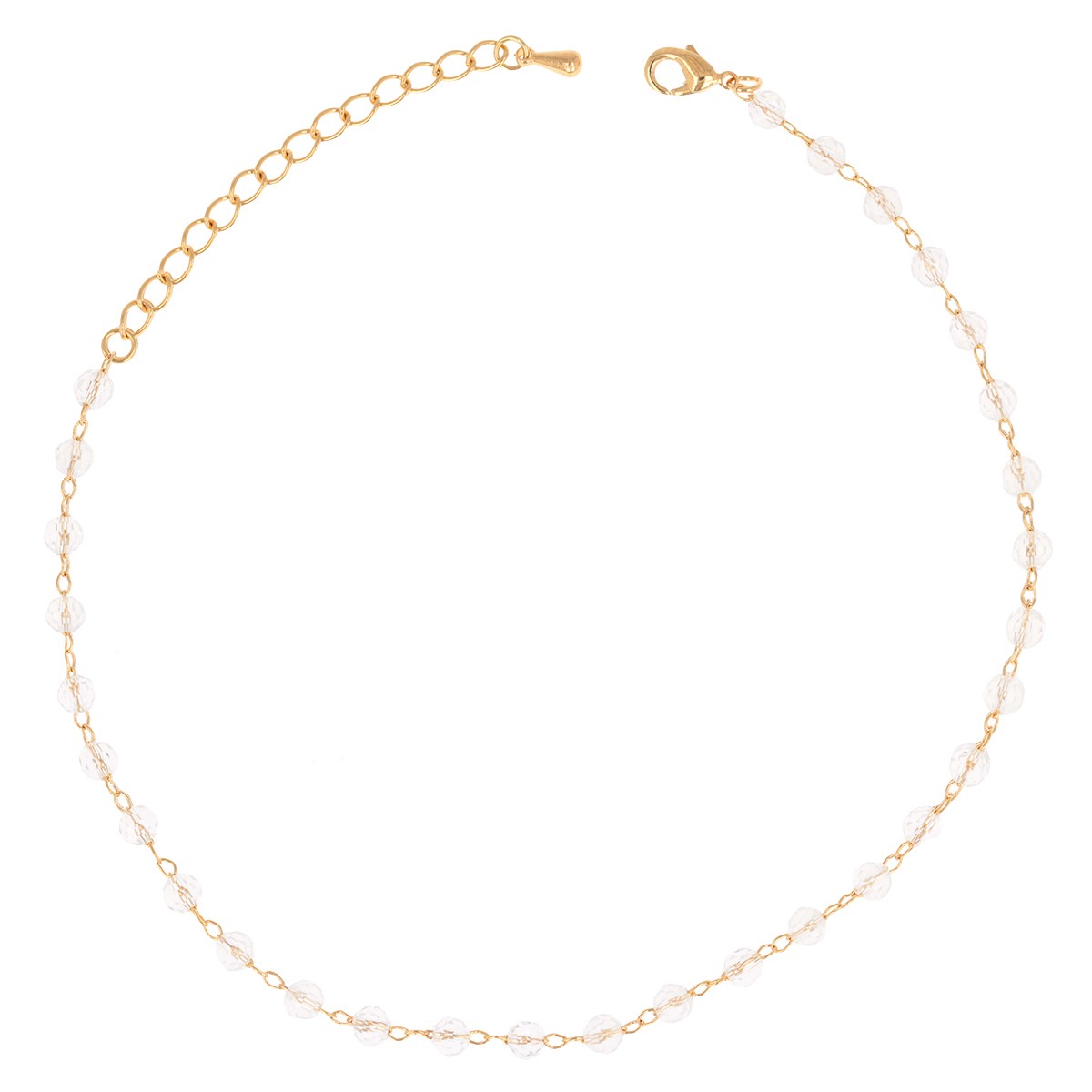 Bracelet plaqué or crystal 18cm