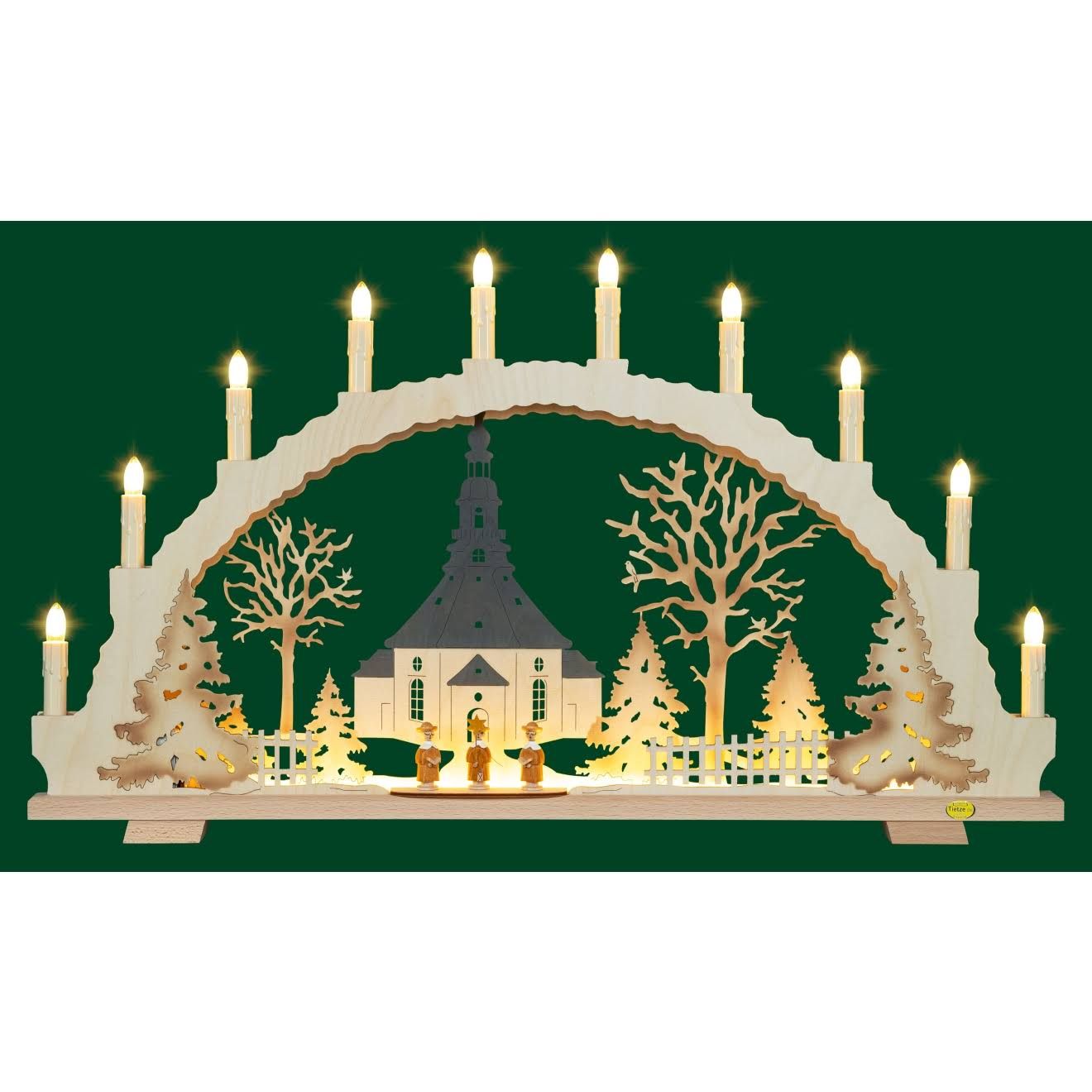 Tietze Erzgebirgsdesign Schwibbogen Schwibbogen Seiffener Kirche von