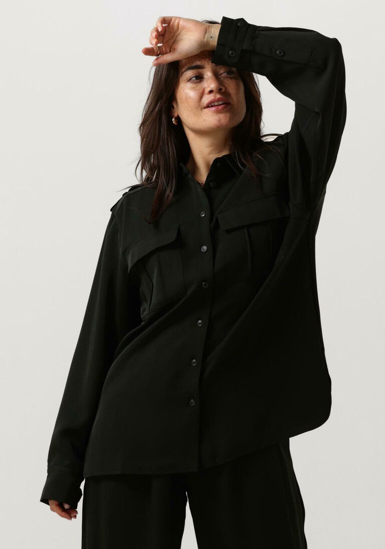 GESTUZ zwarte gestuz blouse sloangz shirt