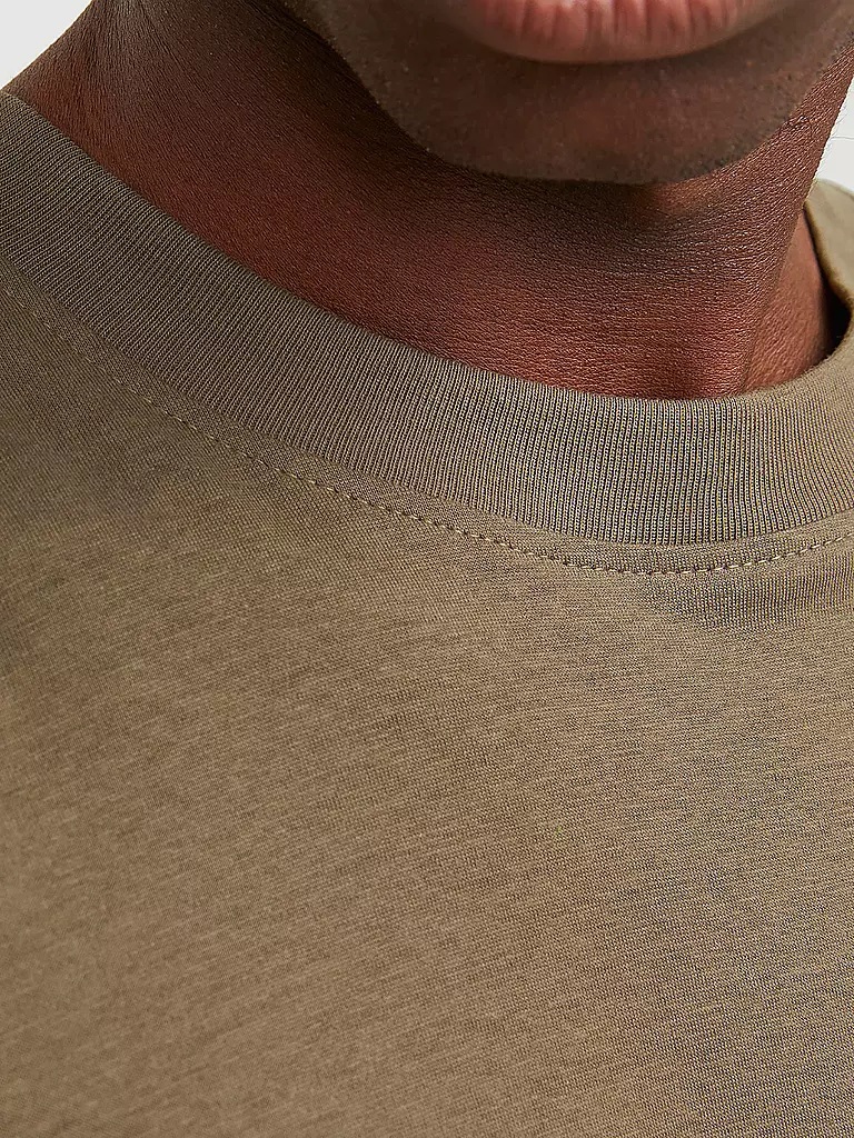 JACK & JONES T-Shirt JJEBRADLEY hellbraun