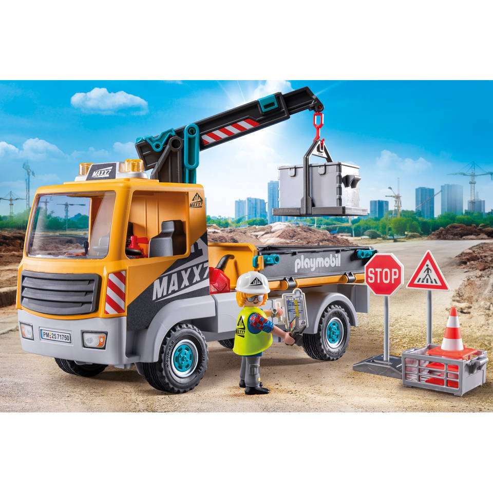 PLAYMOBIL Action Heroes vrachtwagen met kraan 71750