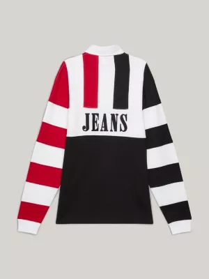 Polo de rugby Tommy Remastered com listras para ambos os sexos
