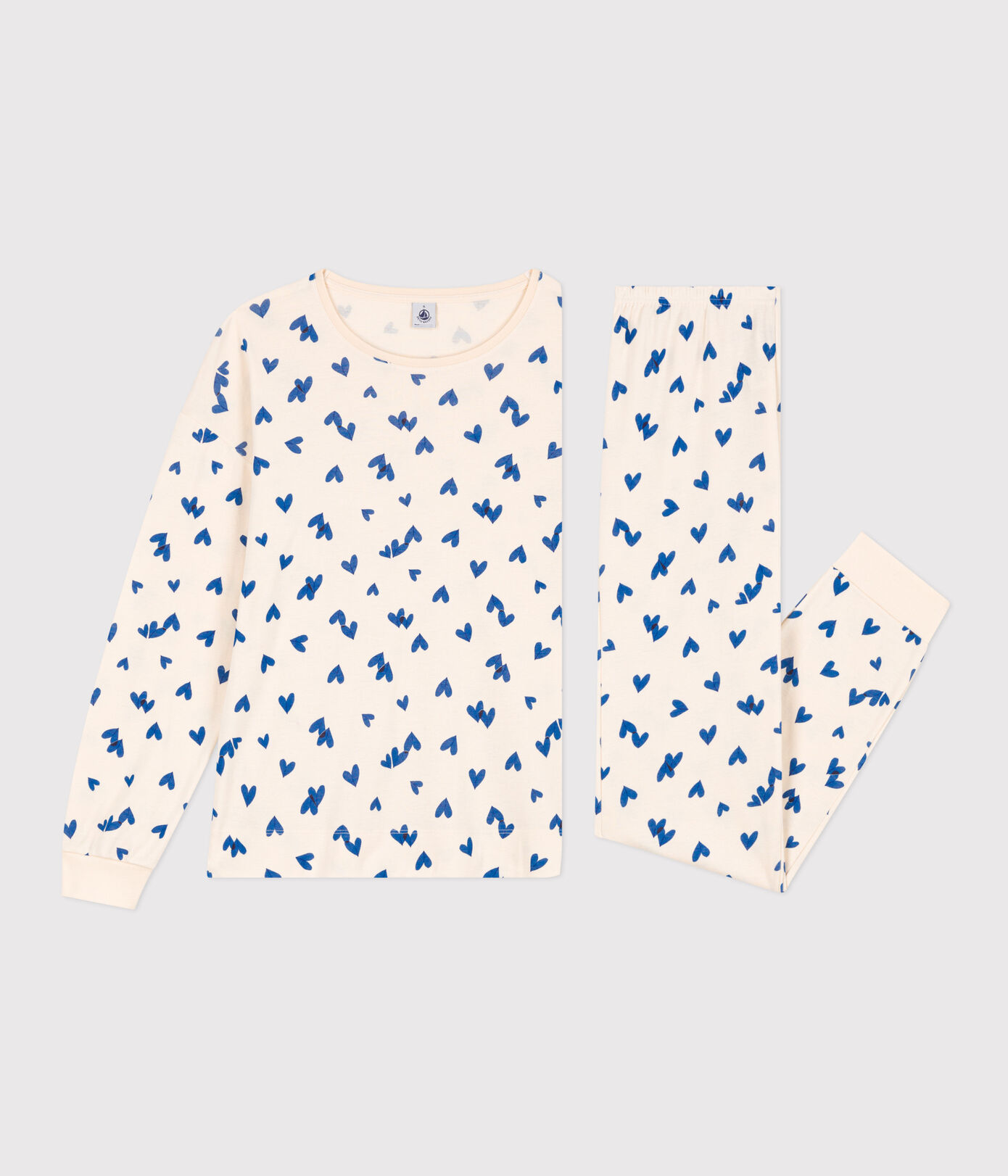 Pyjama cœur femme en coton