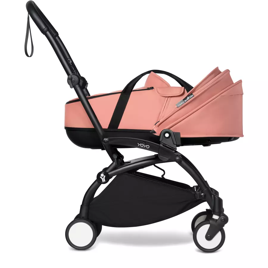 BABYZEN Kinderwagen YOYO2 0+ Black mit Liegewanne und Textilset Ginger