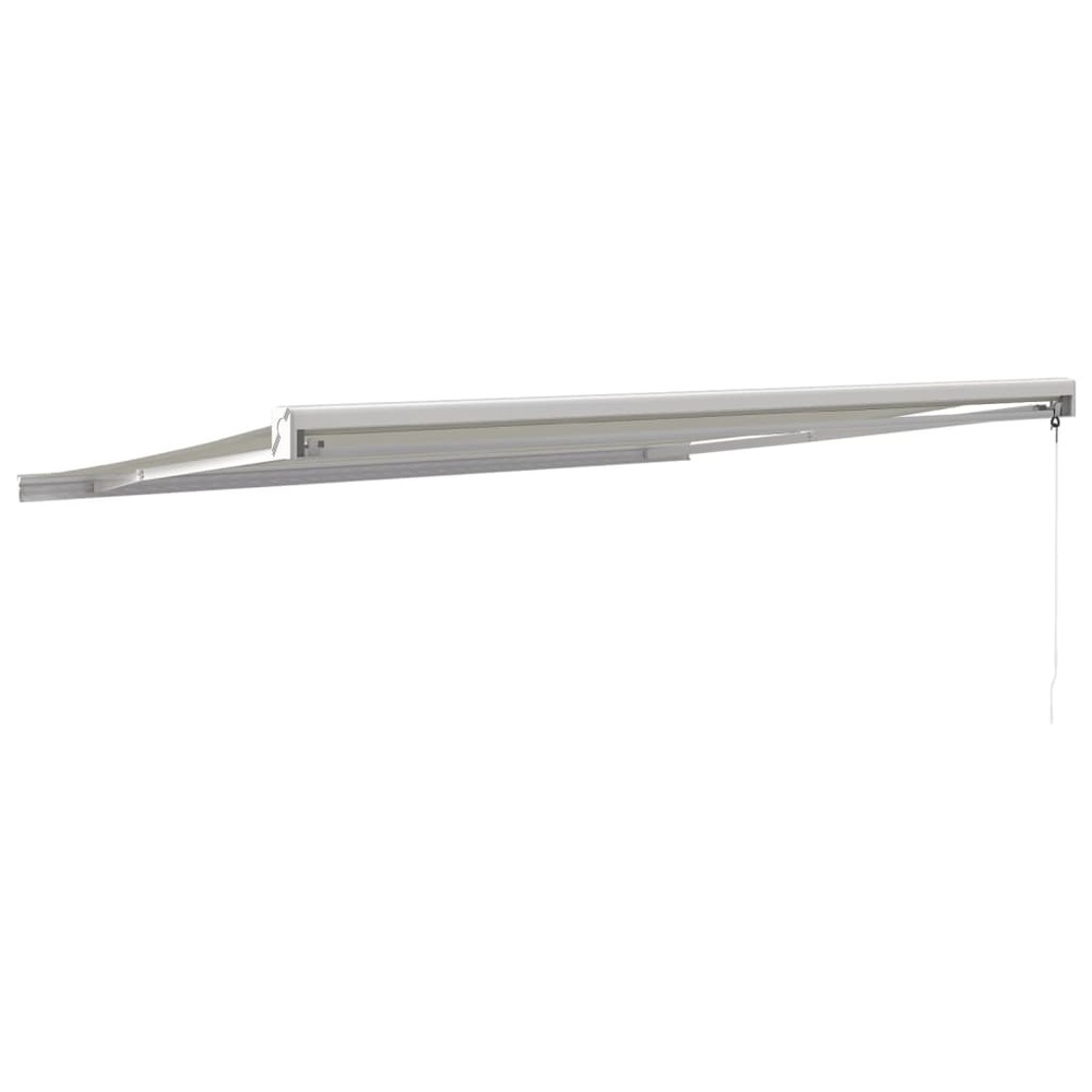 Auvent rétractable crème 4x3 m tissu et aluminium