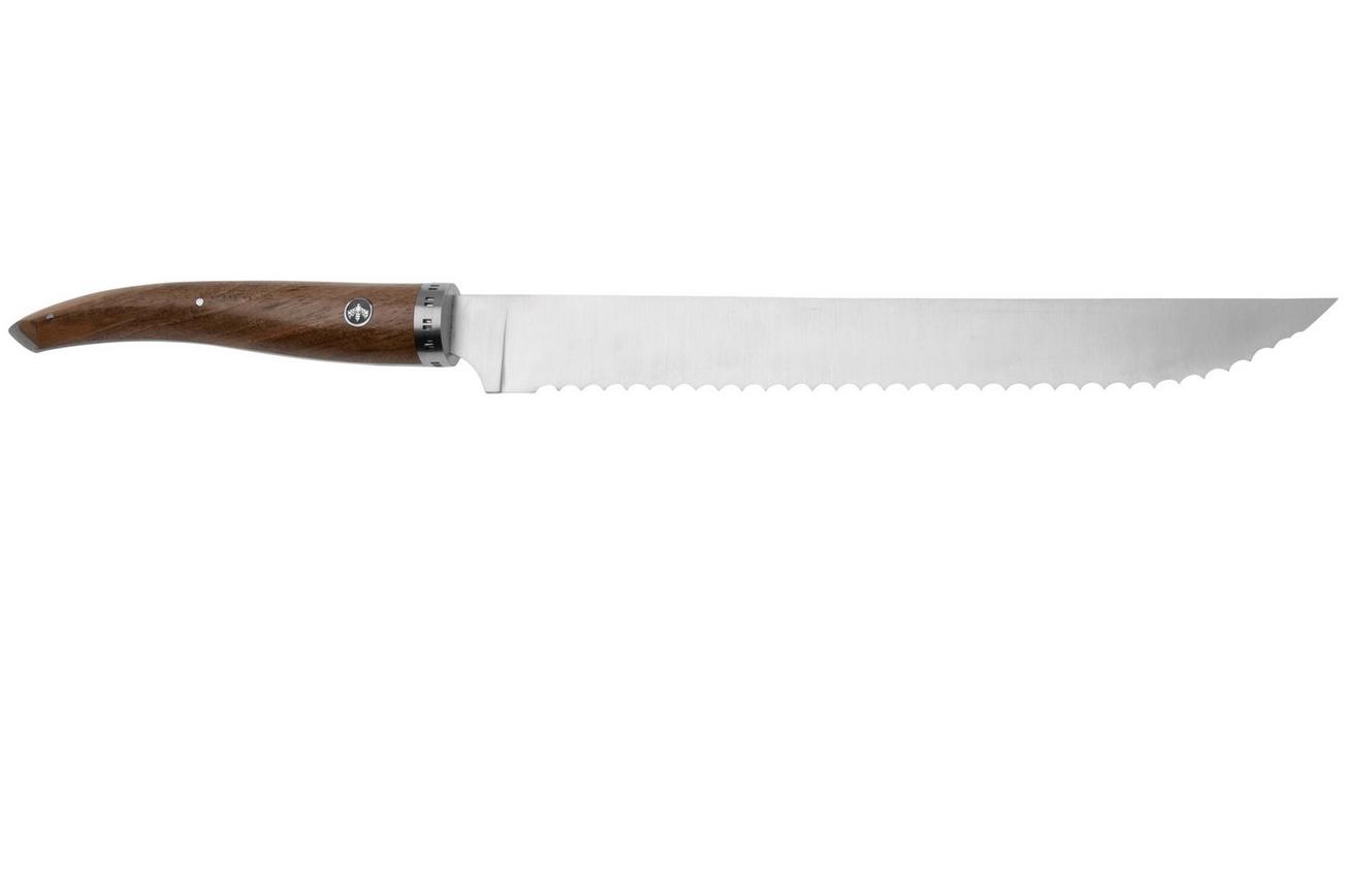 Laguiole en Aubrac Gourmet PGO25NOI walnoothout broodmes, 25 cm