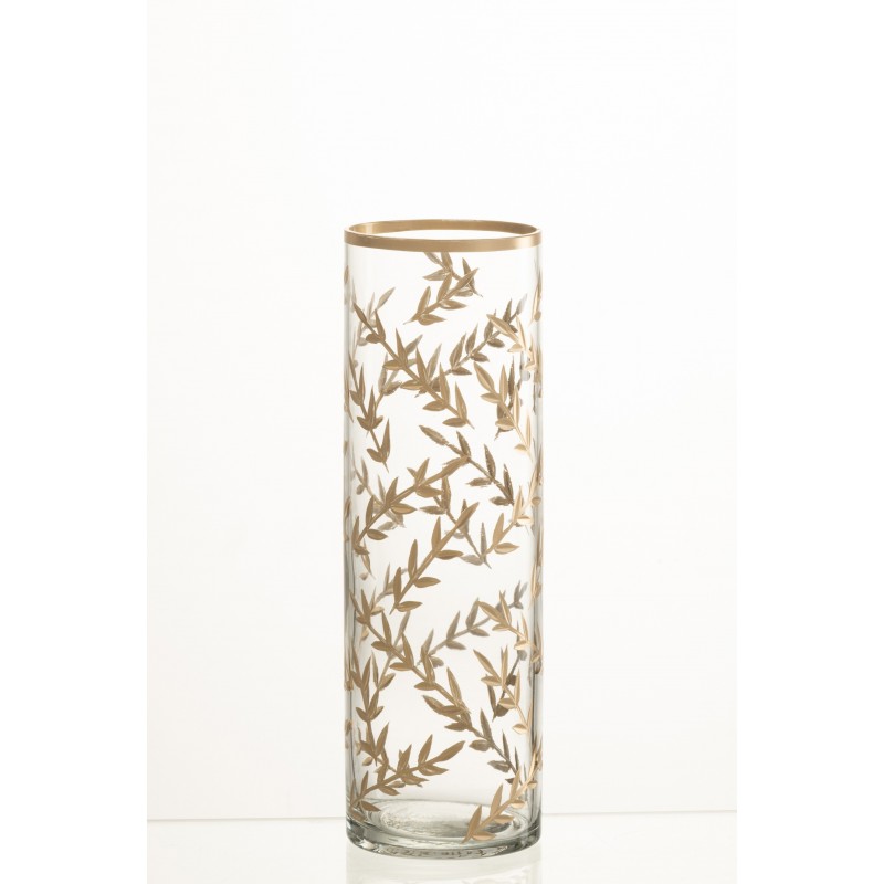 Photophore en verre transparent 7.5x7.5x24.5 cm