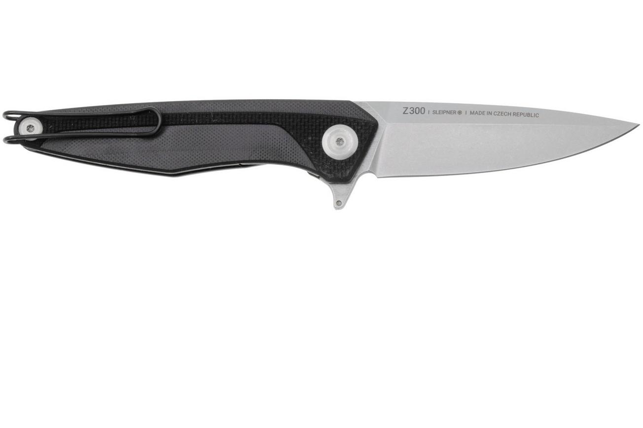 ANV Knives Z300-001, Stonewashed Sleipner, Black G10 zakmes