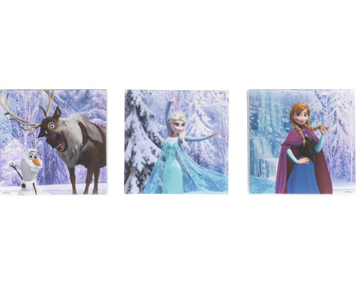 Disney Frozen Canvas Print Set van 3 (3 x 30 x 30 cm)