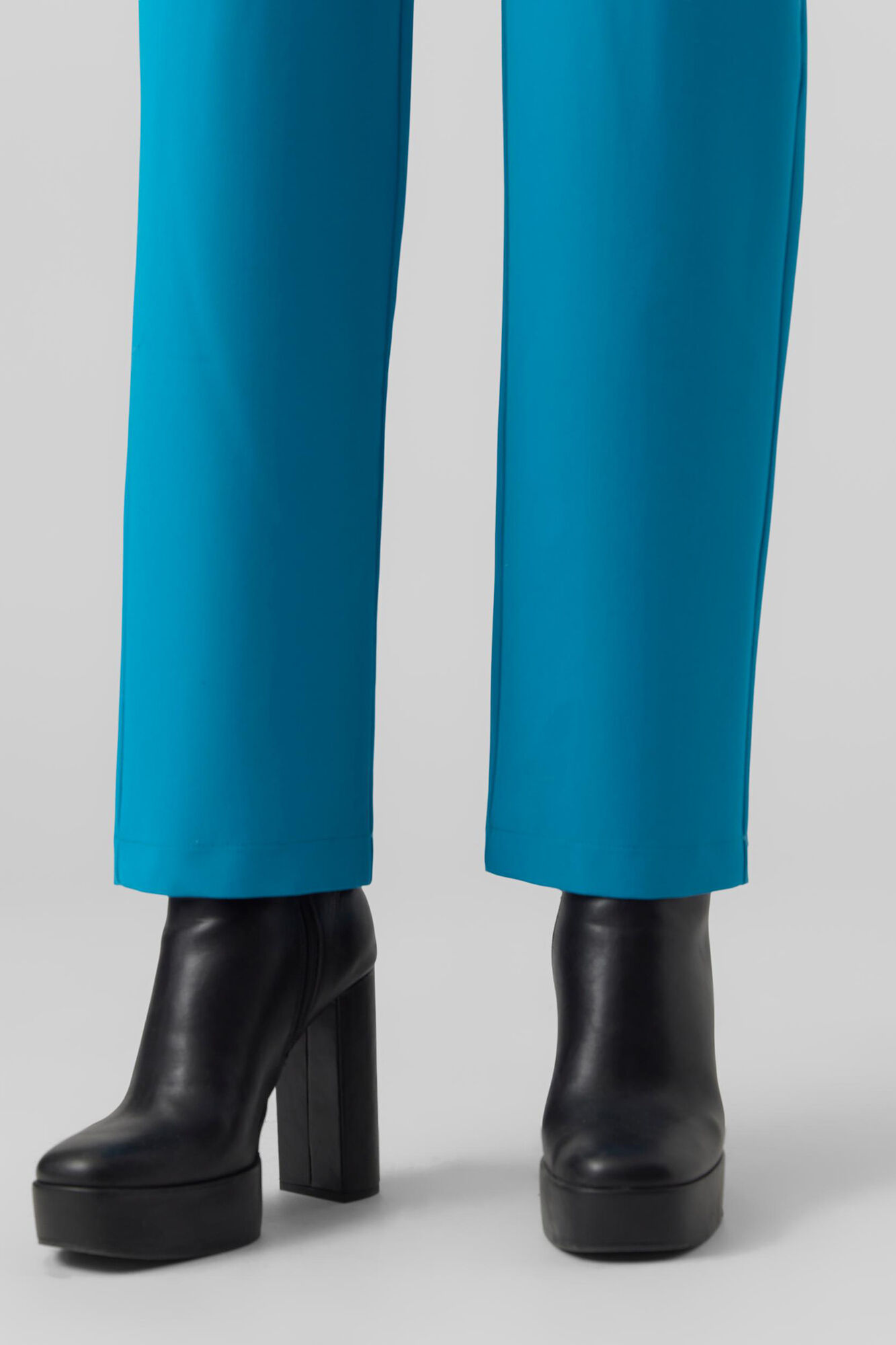 Calça social feminina com dois bolsos - Azul