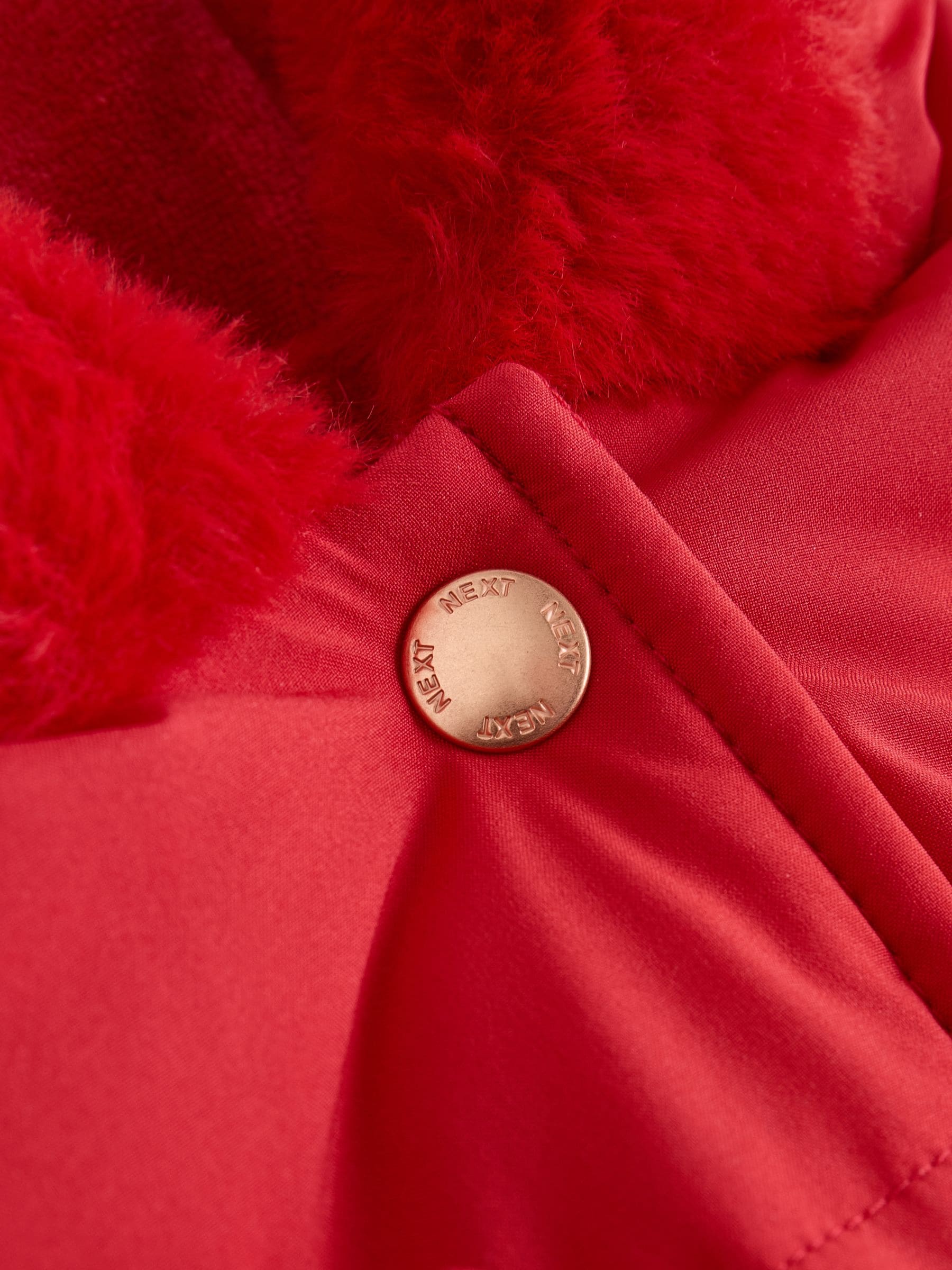 Rood - Gewatteerd babyjasje met strik (0mnd -2jr)