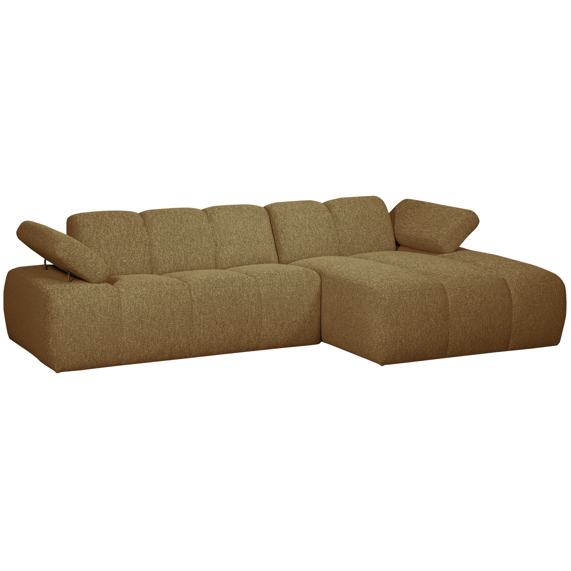 Chaise Longue Mojo Mojo Chaise Longue Rechts - Bouclé - Geel/Bruin Melange