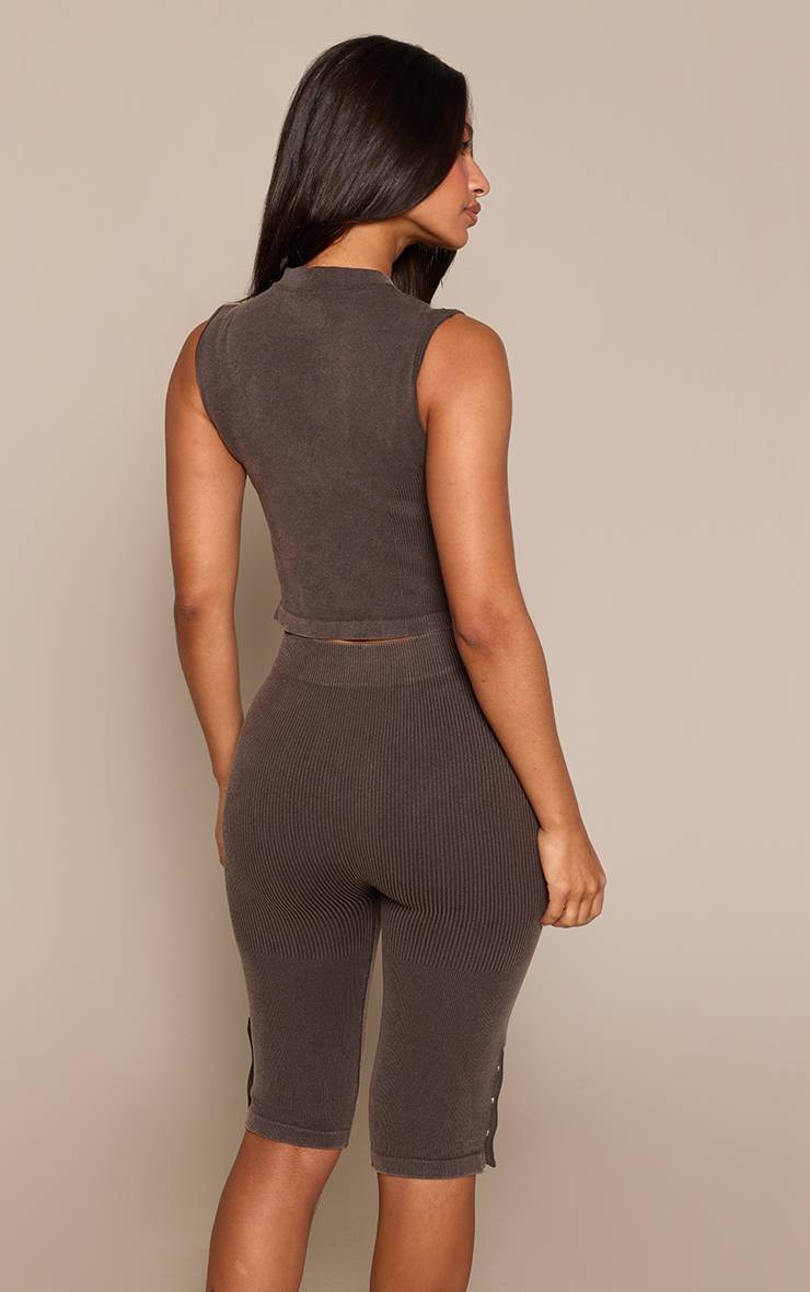 Pantalon Capri Côtelé À Détails Boutons-pression Contour Petite