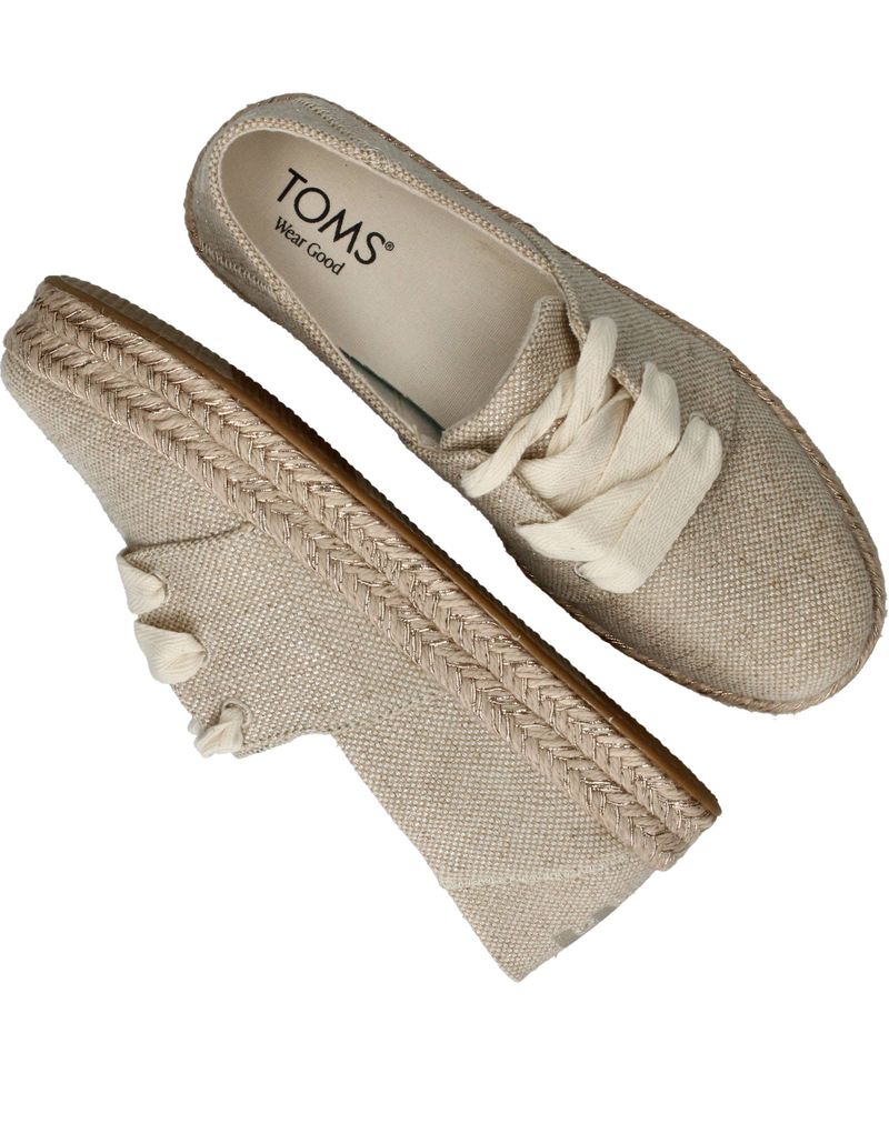 Toms Carolina Lace Up Instappers Goud Dames