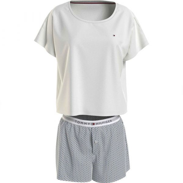 Tommy Hilfiger Uw0uw05226 Pyjama Branco L Mulher
