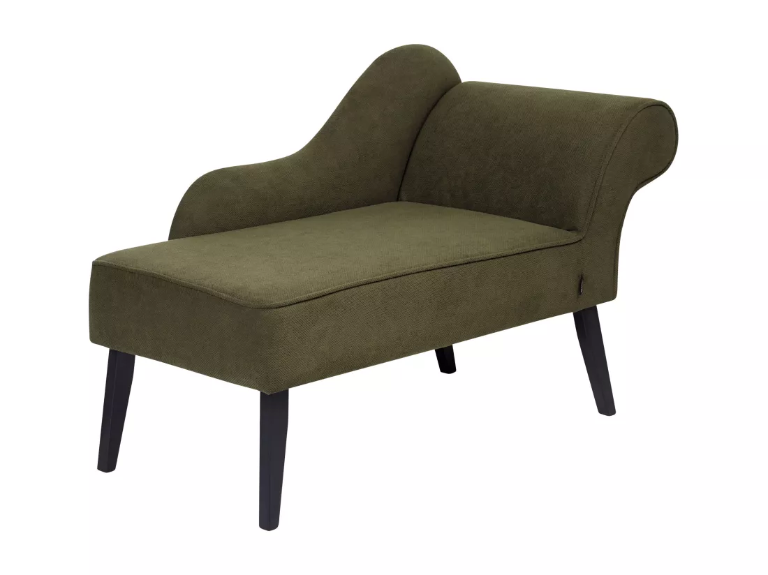 Divan côté droit en tissu vert olive BIARRITZ