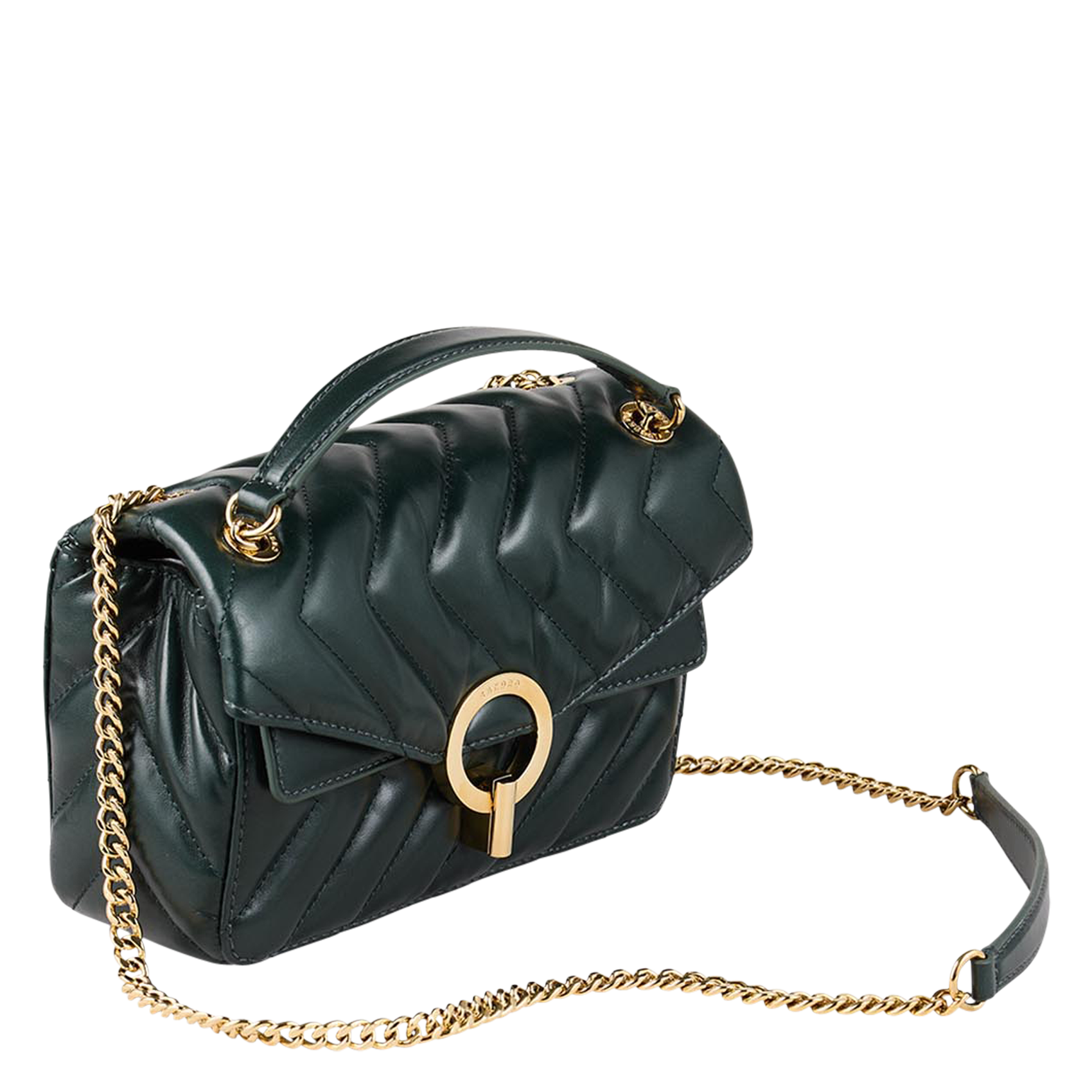 Petit sac en cuir matelassé | Vert